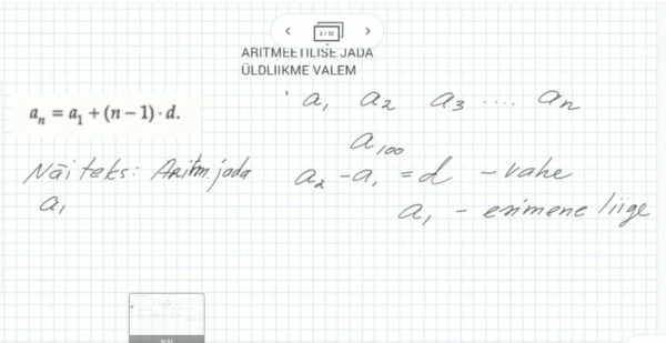 Aritmeetilise jada üldliikme valem