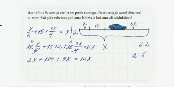 Lineaarvõrrand tekstülesannetes, 10. klass, matemaatika - Image 4