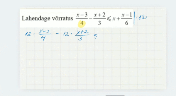 Lineaarvõrratus, 10. klass, matemaatika - Image 3