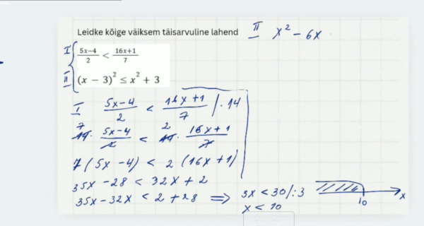 Võrratussüsteem, 10. klass, matemaatika - Image 4