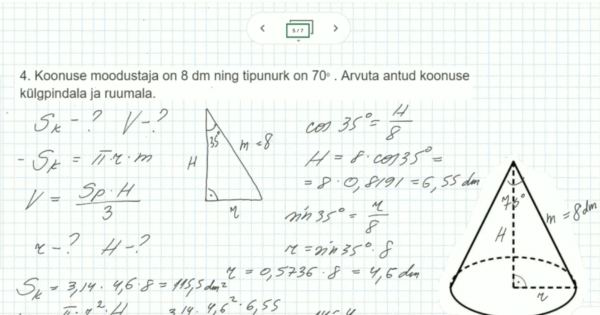 Koonus, 9. klass, matemaatika - Image 4
