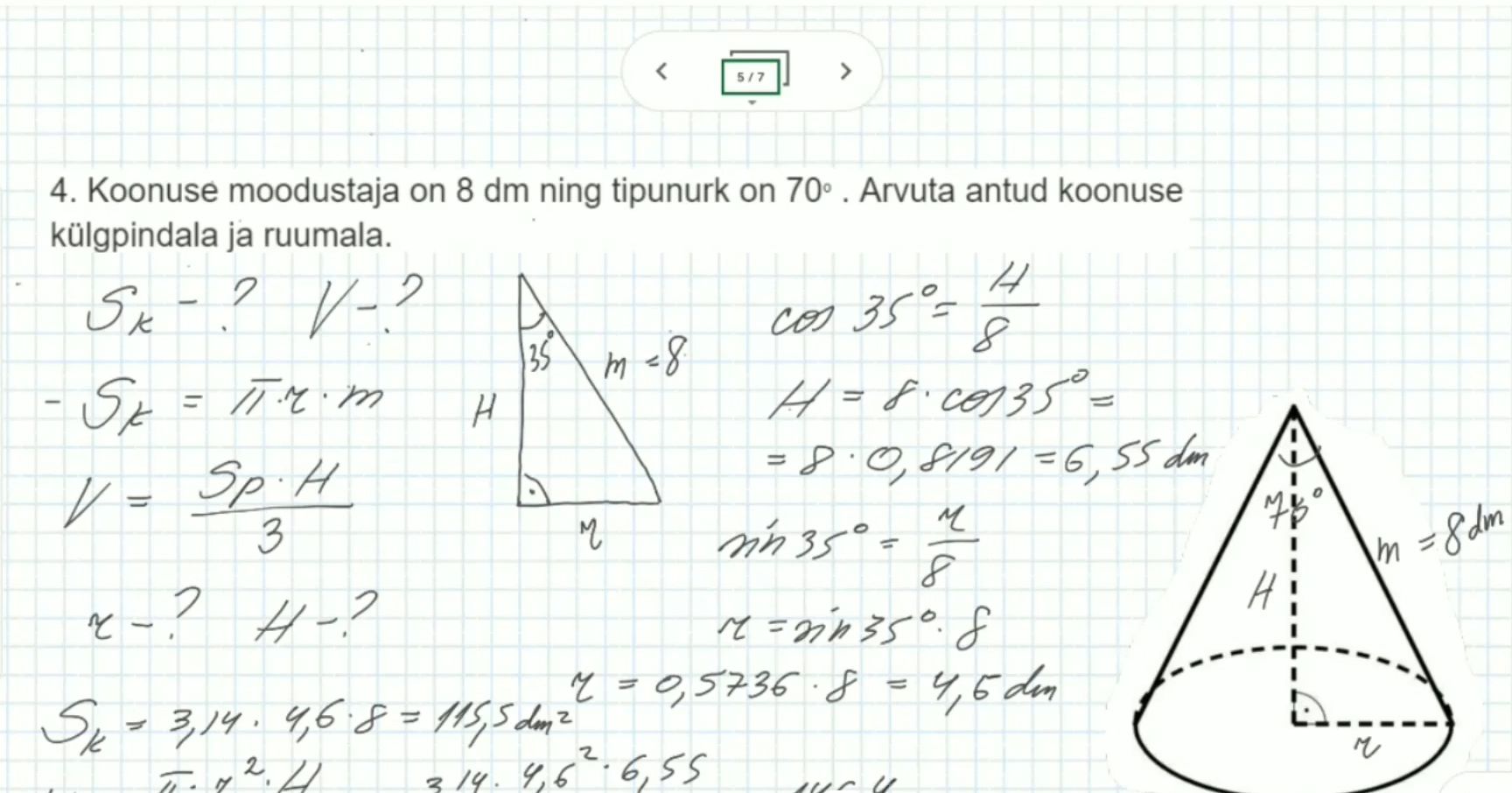 Koonus, 9. klass, matemaatika - Image 4