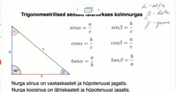 Pythagorase teoreem, 9. klass, matemaatika - Image 3