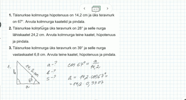 Pythagorase teoreem: harjutusülesanded, 9. klass, matemaatika - Image 3