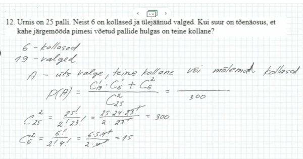 Kombinatoorika harjutusülesanded, 11. klass, matemaatika - Image 3