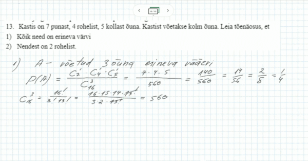 Kombinatoorika harjutusülesanded, 11. klass, matemaatika - Image 4