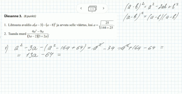 Lihtsustamine ja taandamine, 9. klass, matemaatika - Image 3