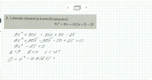 Ruutvõrrandi harjutusülesanded, 9. klass, matemaatika - Image 3