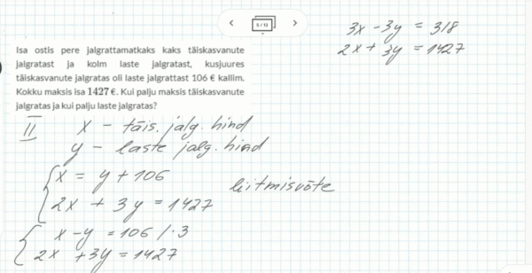 Võrrandsüsteem ja liitmisvõte, 9. klass, matemaatika - Image 4