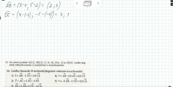 Vektor: harjutusülesanded 2, 11. klass, matemaatika - Image 3