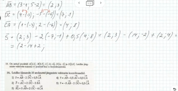Vektor: harjutusülesanded 2, 11. klass, matemaatika - Image 4