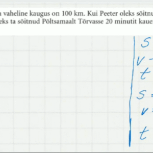 kiirus ja teepikkus